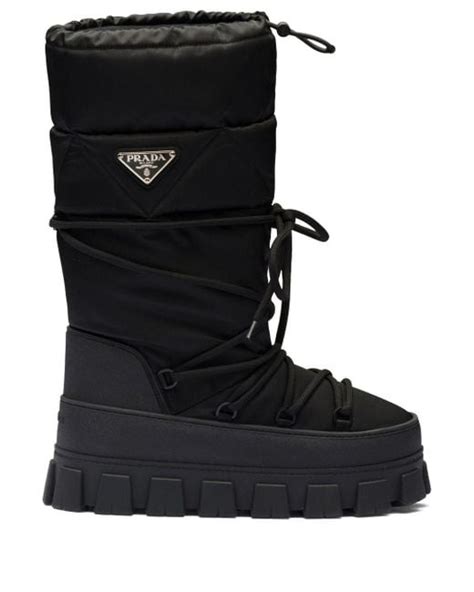 boots mit tasche prada|Prada moon boots.